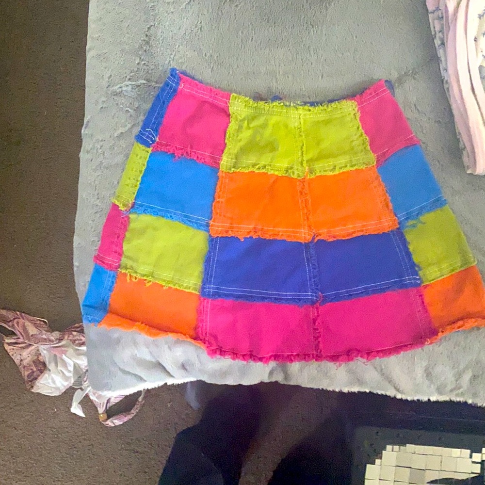 Delia‘s size small patchwork mini skirt! NEVER WORN!